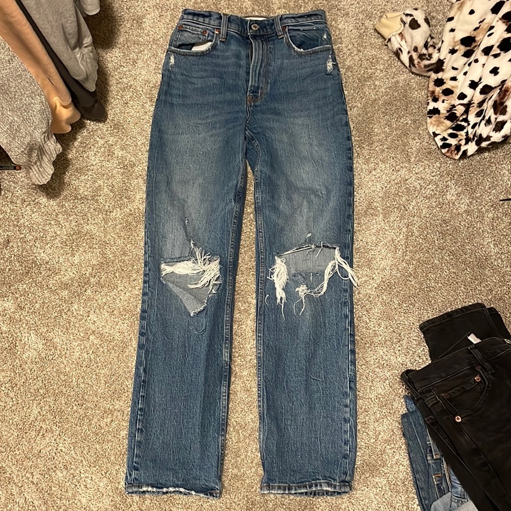 Abercrombie in Fitch the 90s straight ultra high rise jeans